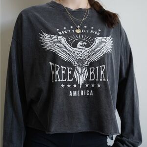 Free Bird America Graphic Crop Top – Women’s Large
